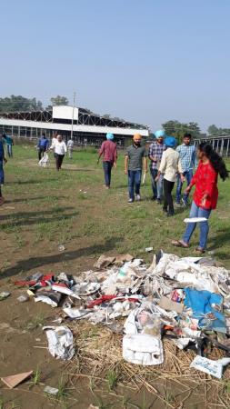Cleanliness drive by NSS volunteers of GADVASU on the occasion of birth anniversary of Mahatma Gandhi